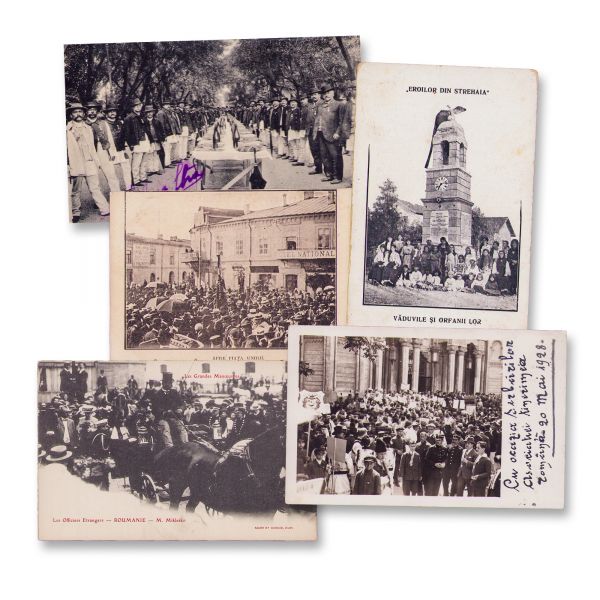Serbări și evenimente, cinci cărți poștale fotografice