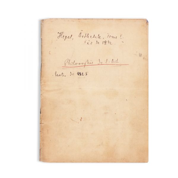 D. D. Roșca, Semnificația unor termeni hegelieni și texte caracteristice + Filosofie de l’Art, manuscrise