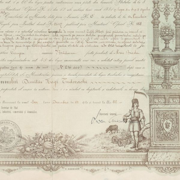 Două titluri de proprietate, 1887 - 1895