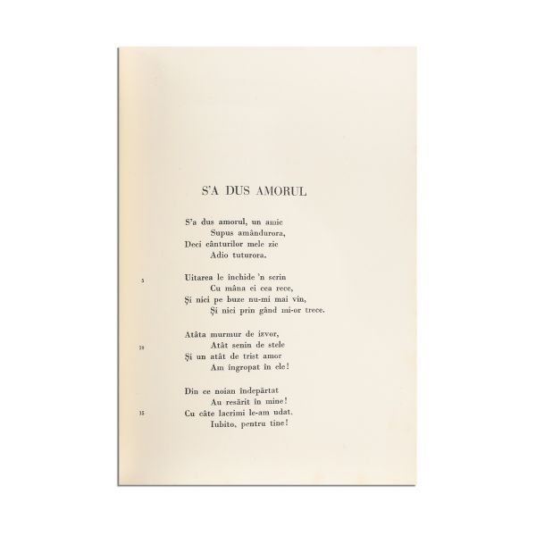 Mihai Eminescu, Poezii, editate de C. Botez, 1933, exemplar bibliofil