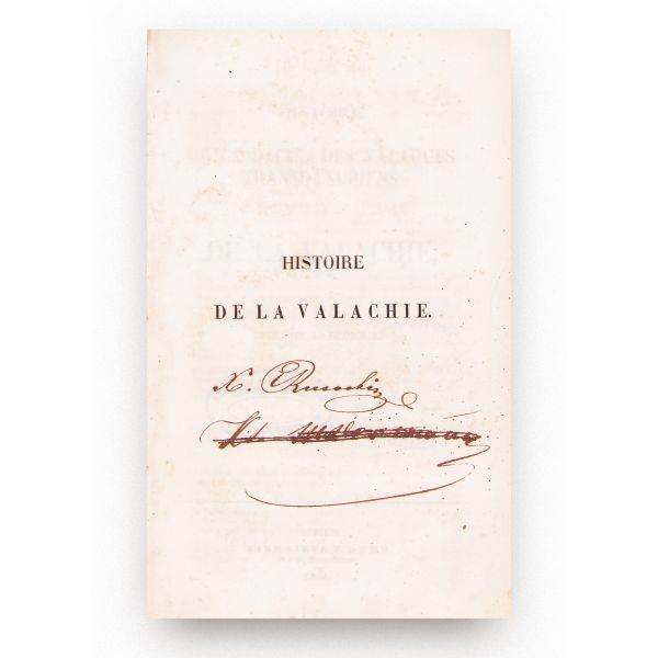 Mihail Kogălniceanu, Histoire de la Valachie, 1854