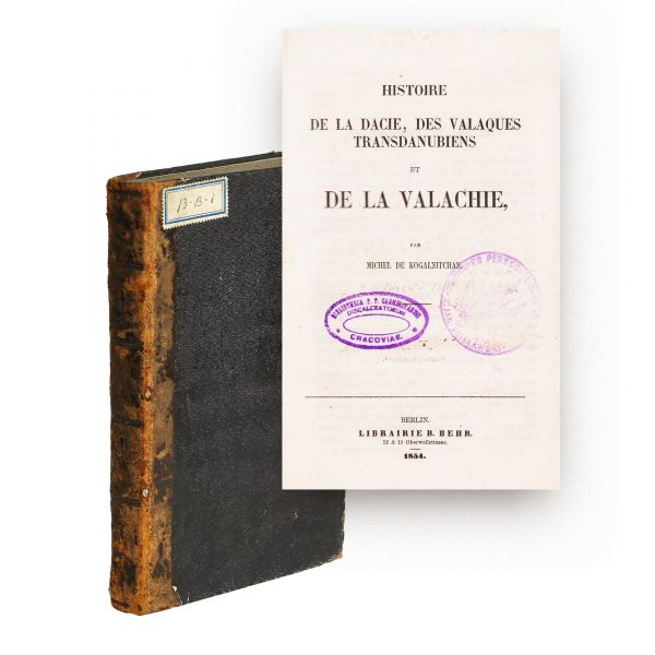 Mihail Kogălniceanu, Histoire de la Valachie, 1854