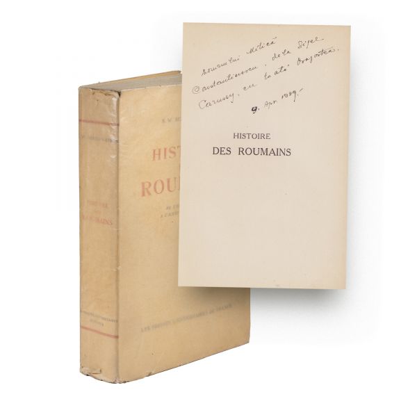 R. W. Seton-Watson, Histoire des Roumains, 1937, cu dedicația lui Carussy pentru Mitică Constantinescu 