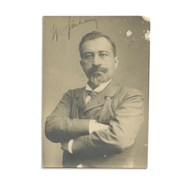 Ștefan Sihleanu (Patan), fotografie format carte poștală, cu dedicație 