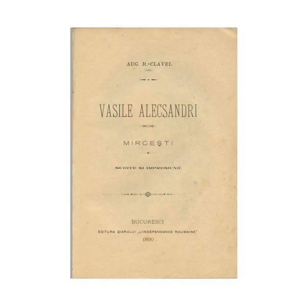 August R. Clavel, V. Alecsandri-Mircești, 1890