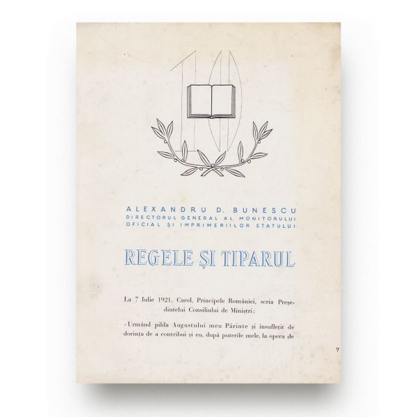 Alexandru D. Bunescu, Regele și tiparul
