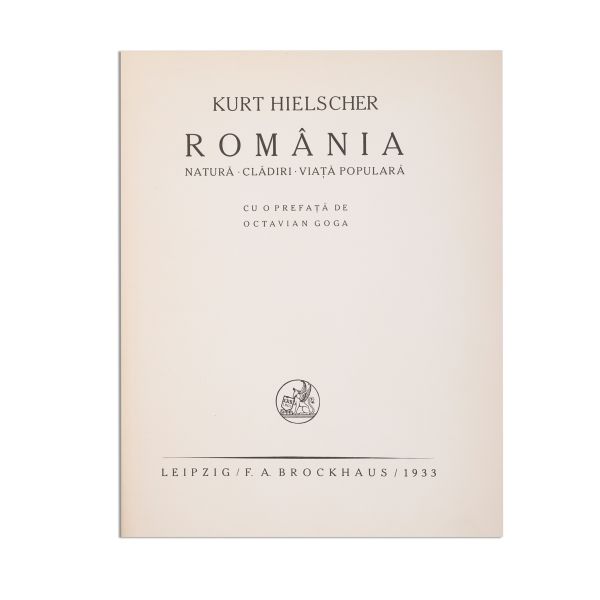 Kurt Hielscher, România, 1933, din biblioteca familiei Ghica