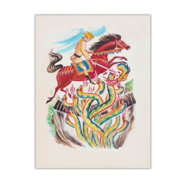 Ioan Slavici, Zâna zorilor, șase ilustrații realizate de Adrian Ionescu, 1997, cu semnătură 