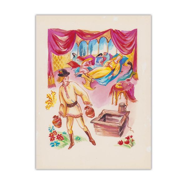 Ioan Slavici, Zâna zorilor, șase ilustrații realizate de Adrian Ionescu, 1997, cu semnătură 