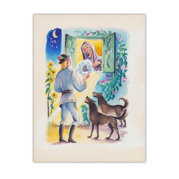 Ioan Slavici, Zâna zorilor, șase ilustrații realizate de Adrian Ionescu, 1997, cu semnătură 