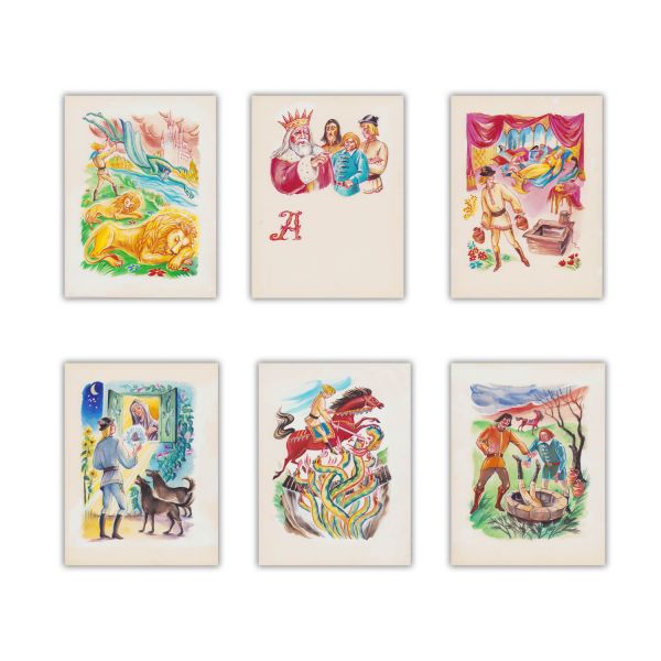 Ioan Slavici, Zâna zorilor, șase ilustrații realizate de Adrian Ionescu, 1997, cu semnătură 