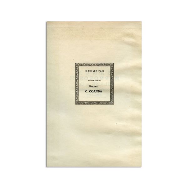 Banca Marmorosch Blank & Co., volum bibliofil tipărit pentru C. Coandă, 1923