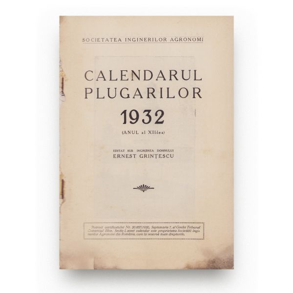 Calendarul plugarilor, anul al XII-lea, 1932 