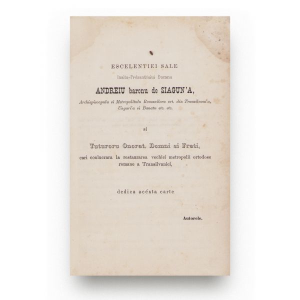 Nicolau Popea, Vechea Mitropolie Ortodoxă română a Transilvaniei, 1870 
