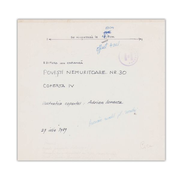 Povești nemuritoare, două planșe de Adrian Ionescu, 1989