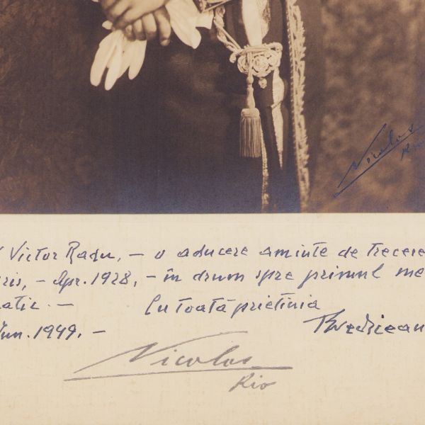 Caius Brediceanu, fotografie de cabinet, cu dedicație, atelier Nicolas, Rio, 1949 