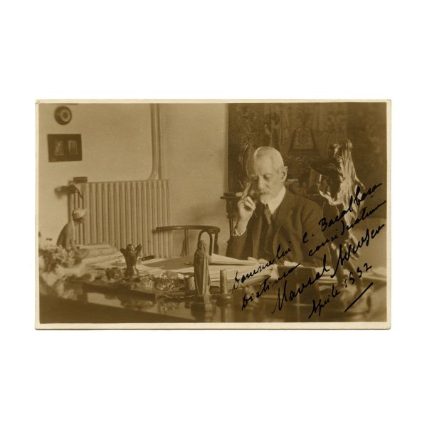 Alexandru Averescu, fotografie tip carte poștală cu însemnare pentru Constantin Bacalbașa, 28 aprilie 1932