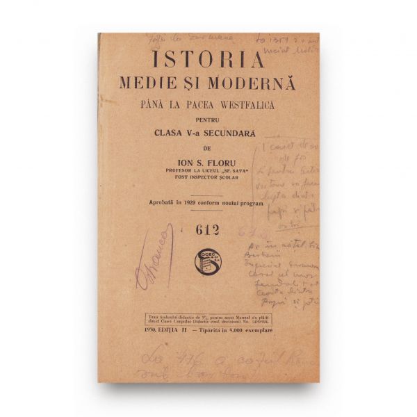 Patru manuale de istorie pentru clasele secundare, 1930-1936