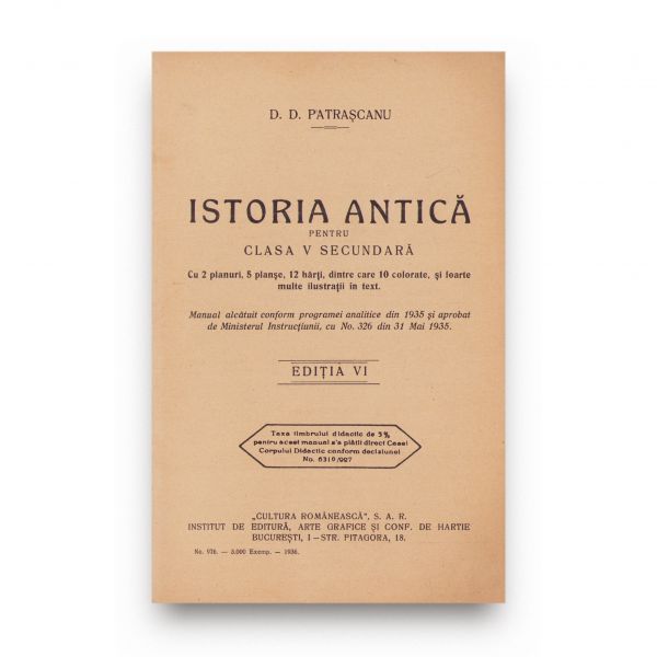 Patru manuale de istorie pentru clasele secundare, 1930-1936