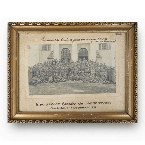 Inaugurarea Școlii de Jandarmerie din Oradea Mare, 14 decembrie 1919, fotografie de epocă