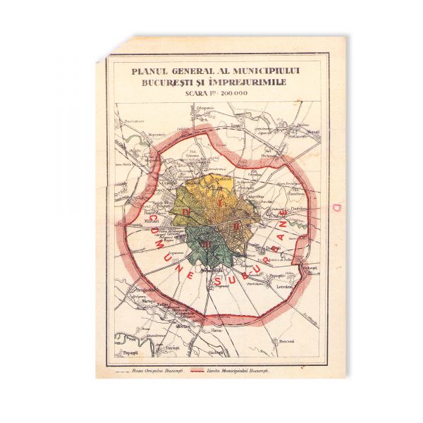 Planul Municipiului București și împrejurimile, 1933