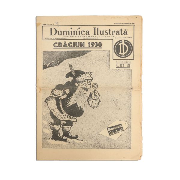 Publicația „Duminica Ilustrată”, Anul I, Nr. 1, 18 decembrie 1938