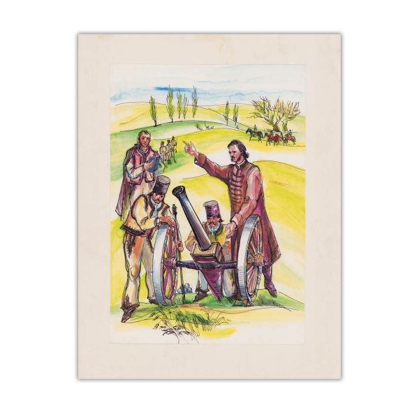 Gheorghe Alfiri, Torța peste veacuri, 1988, două ilustrații realizate de Adrian Ionescu