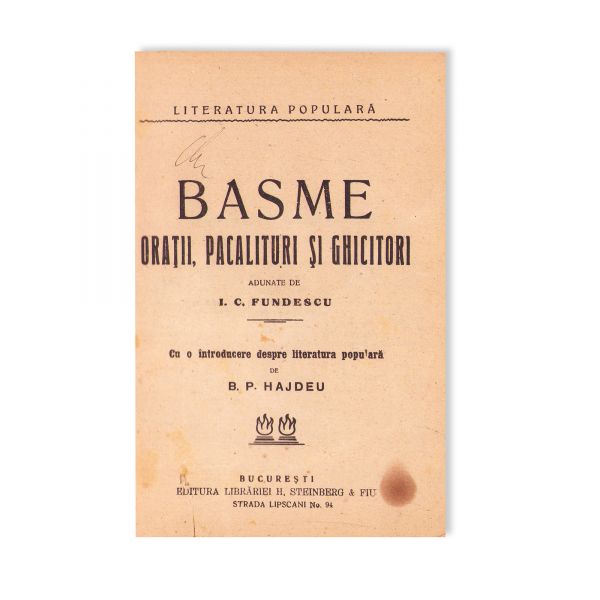I. C. Fundescu, Basme, orații, păcălituri și ghicitori + Anecdote, păcălituri, ghicitori şi oraţii, 1896-1897 
