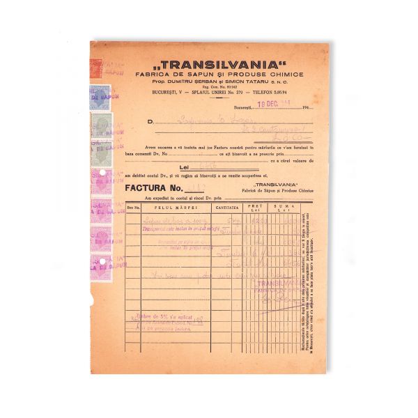 Odol-Pharma, Parfumerie L.T. Piver, Singras, Molda, Laboratorul Substanția, 10 facturi de epocă