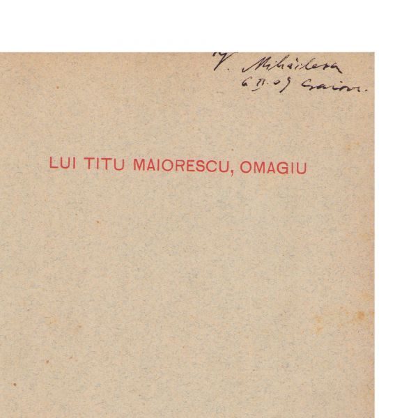 Omagiu lui Titu Maiorescu, 15 februarie 1900