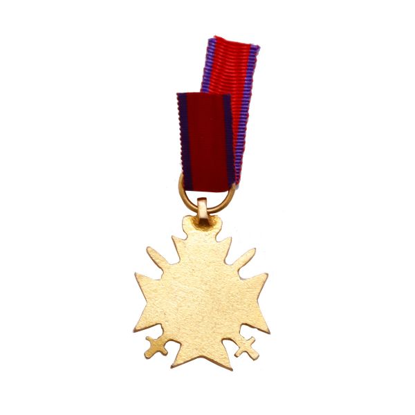 Miniatura ordinului „Coroana României”, în grad de ofițer, model de război