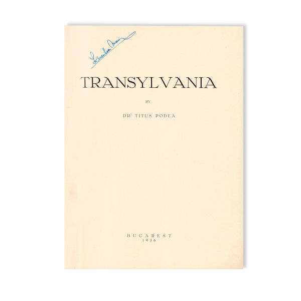 Dr. Titus Podea, Transylvania, 1936