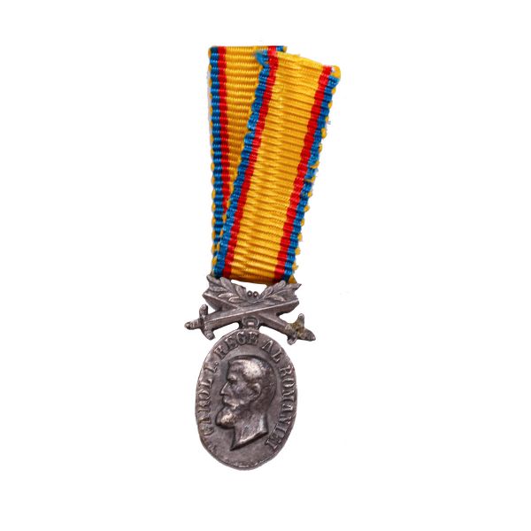 Miniatura medaliei „Bărbăție și Credință”, clasa a II-a cu spade, model 1916