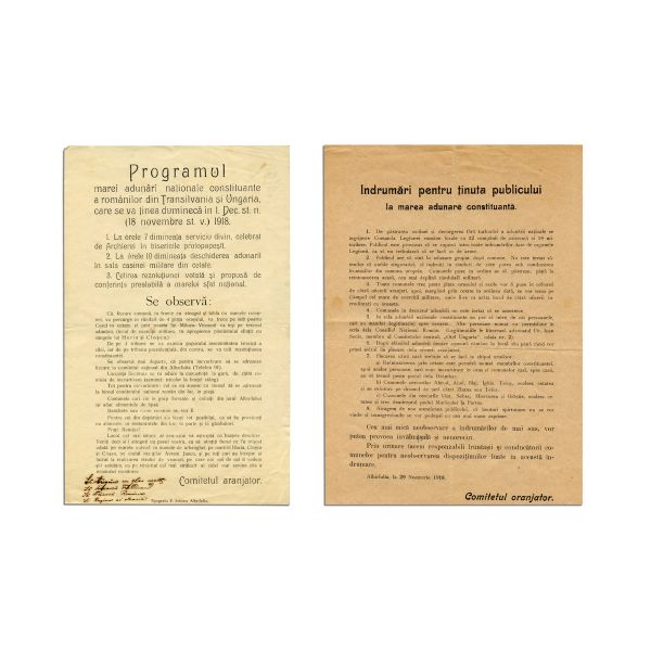 Marea Adunare Națională de la Alba Iulia, programul și îndrumări pentru ținuta publicului, 1918