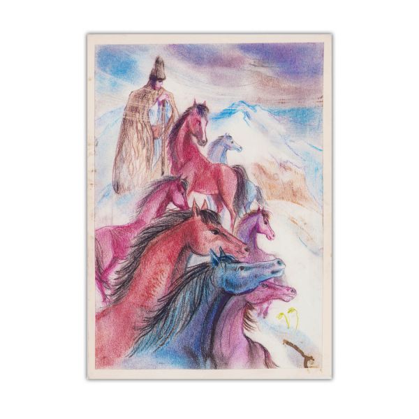 Basme românești, colecție de opt ilustrații realizate de Adrian Ionescu