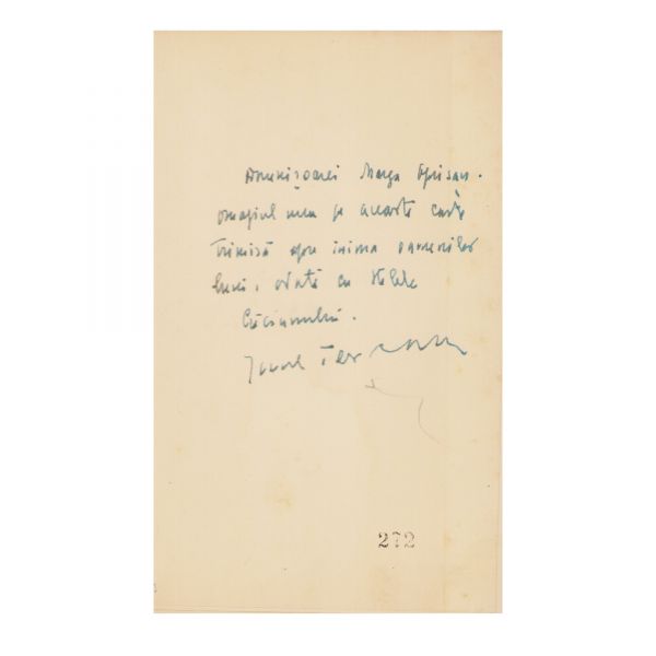 Ionel Teodoreanu, Ce-a văzut Ilie Pânișoară, 1940, cu dedicație pentru Marga Oprișan 
