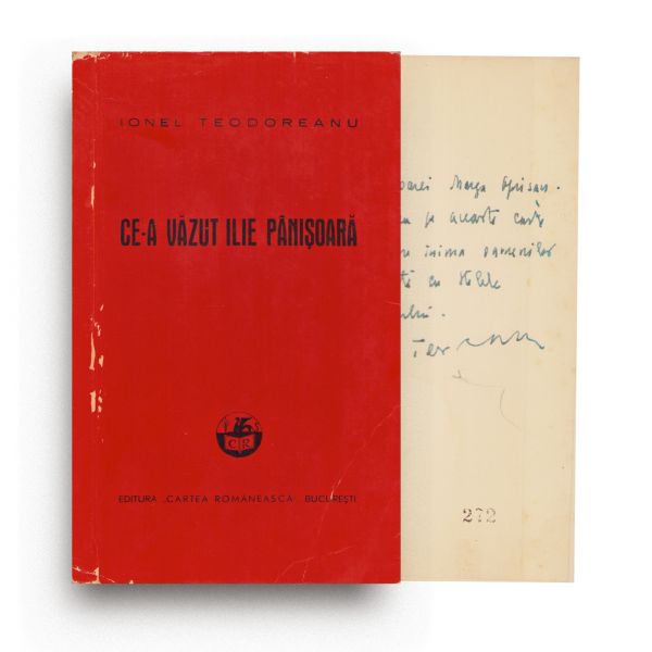 Ionel Teodoreanu, Ce-a văzut Ilie Pânișoară, 1940, cu dedicație pentru Marga Oprișan 