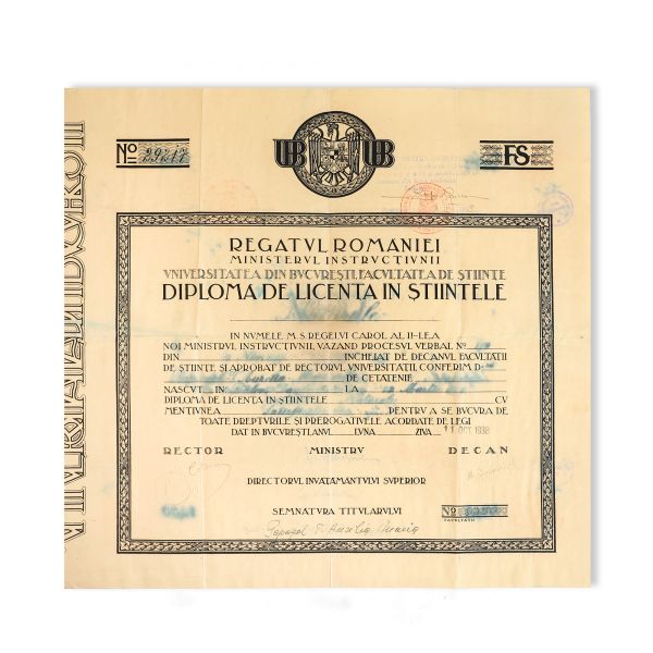 Papazolu T. Aurelia, diplomă de bacalaureat și licență, 1928-1938