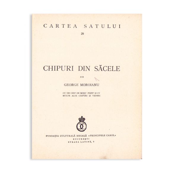 George Moroianu, Chipuri din Săcele, 1938