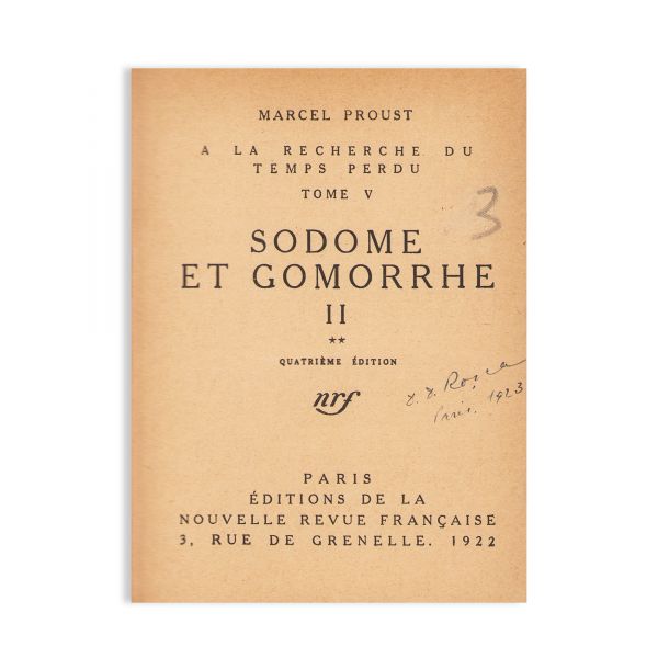 Marcel Proust, Mihail Sadoveanu, Oscar Wilde, Werner Sombart, 10 volume, cu ex-librisul lui D. D. Roșca