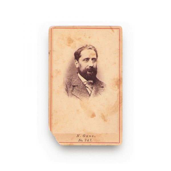 Nicolae Gane, fotografie tip carte-de-visite, atelier Frații Șaraga