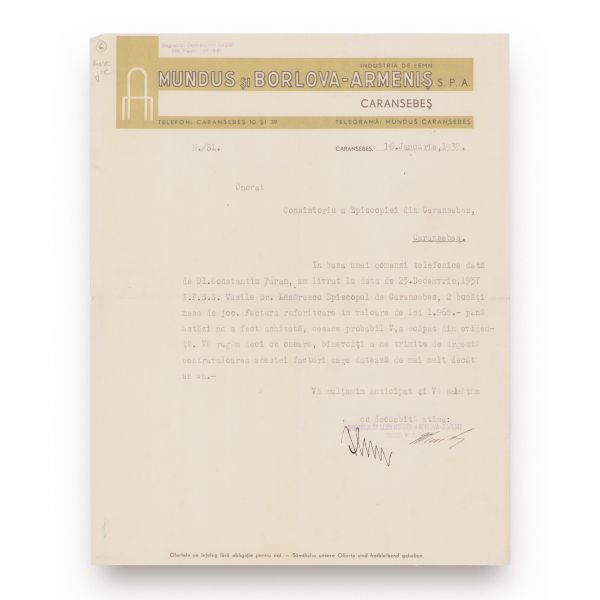 Theodor Atanasiu & Co., Industria de lemn Mundus și Borlova-Armeniș, „Nicu Petrescu”, trei documente 