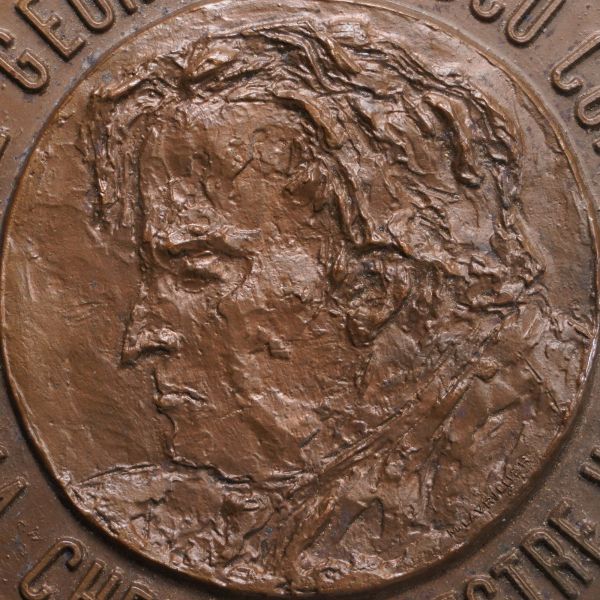George Enescu, medalie comemorativă 1881-1955, gravori M. Lavrillier și M. L. Cossaceanu