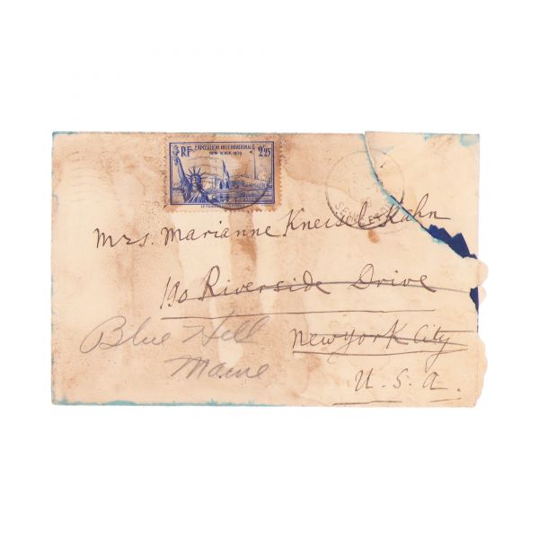 George Enescu, scrisoare pentru Marianne Kneisel, 9 iulie 1939