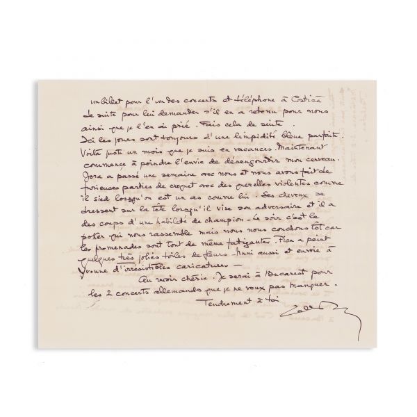 Cella Delavrancea, scrisoare expediată arhitectei Henrieta Delavrancea-Gibory, 1942 - piesă de colecție