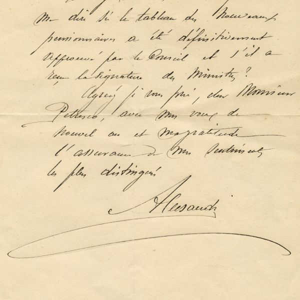 Iancu Alecsandri, scrisoare pentru Ioan C. Petrescu, 1 ianuarie 1875