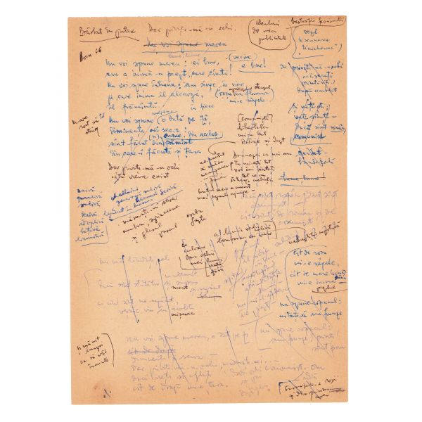Geo Dumitrescu, poezie manuscris publicată în „Libertatea” la 28 decembrie 1989 + ziarul „Libertatea”