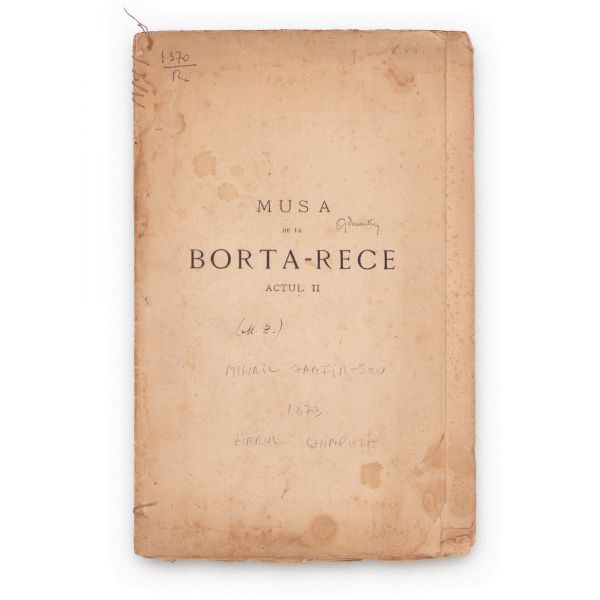 Mihail Zamfirescu, Muza de la Borta-Rece, Actul II, 1873, cu semnătura lui Geo Dumitrescu