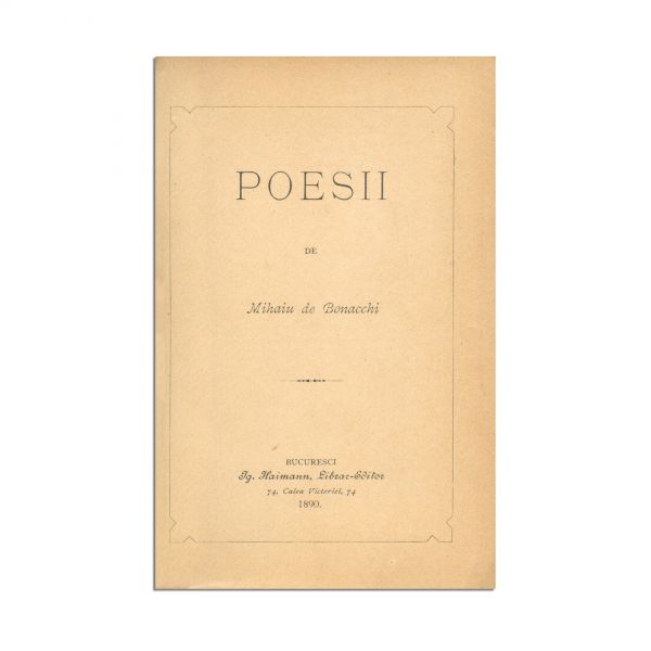 Mihaiu de Bonacchi, Poesii, 1890