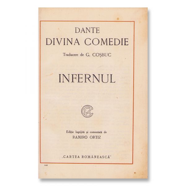 Dante, Divina Comedie, traducere de G. Coșbuc, 3 volume, 1924-1932